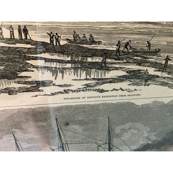 Antique Newspaper Civil War 1800s Recovery Atlantic Coast Harper Military Rare - Picture 2 of 7